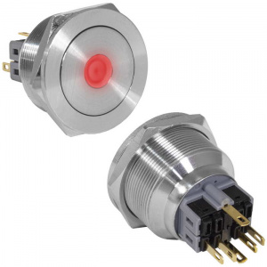 кнопка антивандальная ruichi gq30pf-11zd/r/n, on-off+off-on, рабочая температура -25…+55 °c, никелир