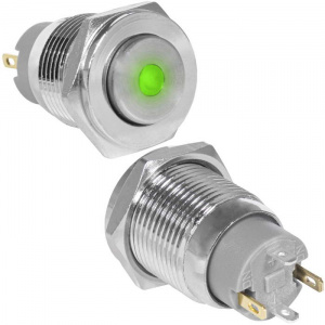 кнопка антивандальная ruichi gq16ph-10zd/j/g/n, off-on, рабочая температура -25…+55 °c, никелированн