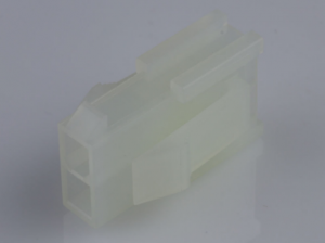 колодка пластиковая mf-2x01m 2 pin шаг 4.20 мм белая на кабель mini-fit 13.0a 600v molex 39012021
